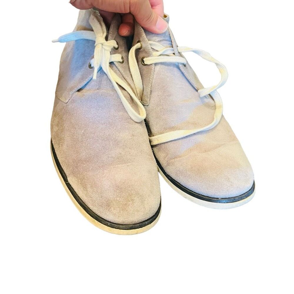 JOHN VARVATOS Size 10 1/2 suede Grey Lace Up Desert Boots chukka shoes men’s - Picture 3 of 9